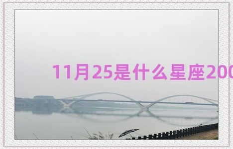 11月25是什么星座2006年