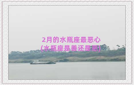 2月的水瓶座最恶心(水瓶座是善还是恶)