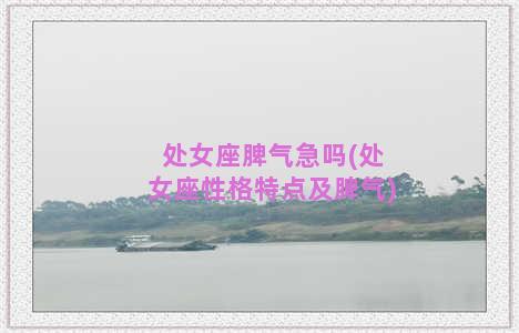 处女座脾气急吗(处女座性格特点及脾气)