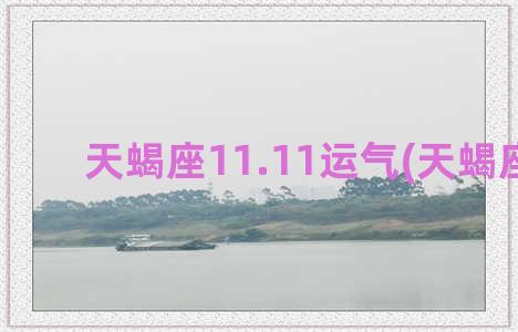 天蝎座11.11运气(天蝎座11.9)