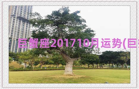 巨蟹座201710月运势(巨蟹座2016)