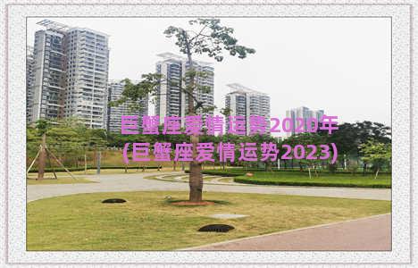 巨蟹座爱情运势2020年(巨蟹座爱情运势2023)