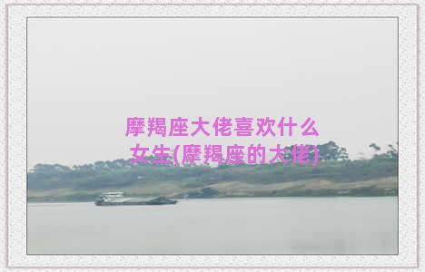 摩羯座大佬喜欢什么女生(摩羯座的大佬)