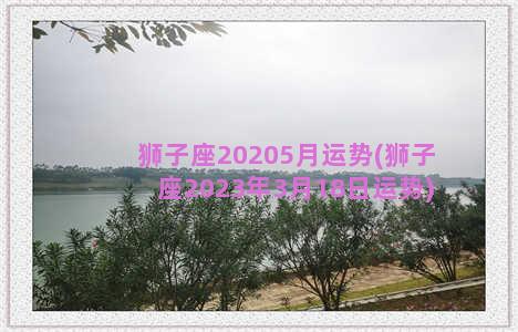 狮子座20205月运势(狮子座2023年3月18日运势)