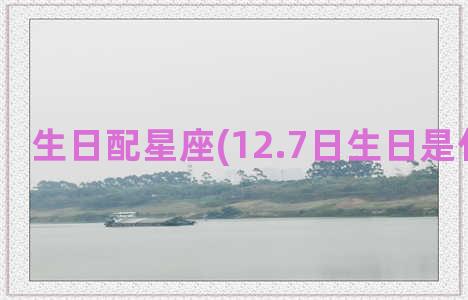 生日配星座(12.7日生日是什么星座)