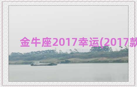 金牛座2017幸运(2017款金牛座)